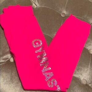 Kurve pink leggings, gymnast, sequins, stretchy